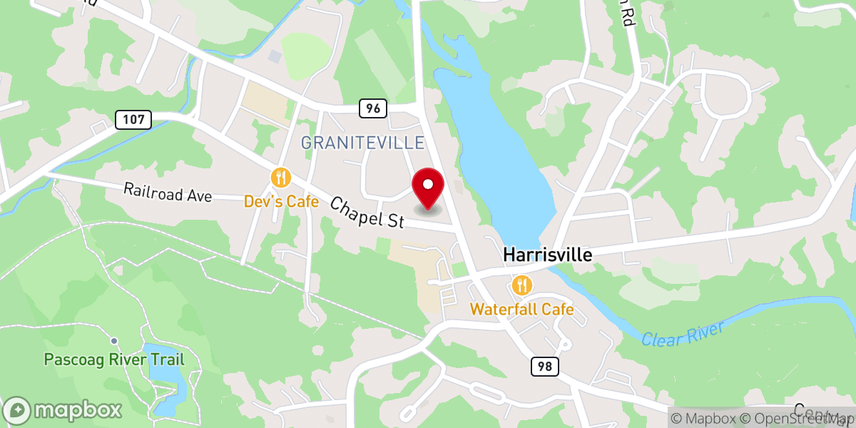 Map showing location of Harrisville Pre-School