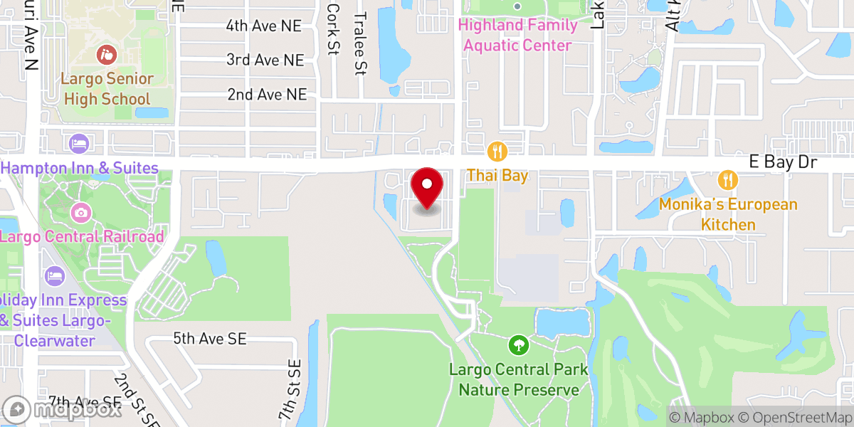Map showing location of Grace Family Church - Clearwater