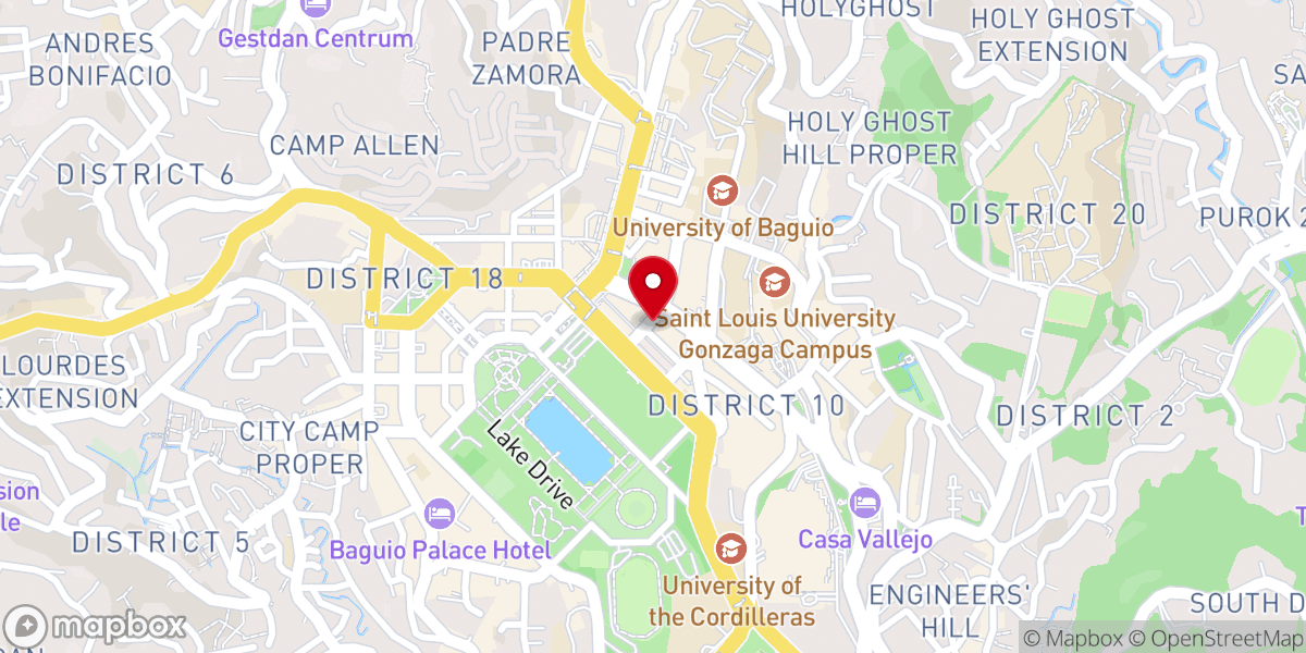 Map showing location of Church of God Baguio - Mabini