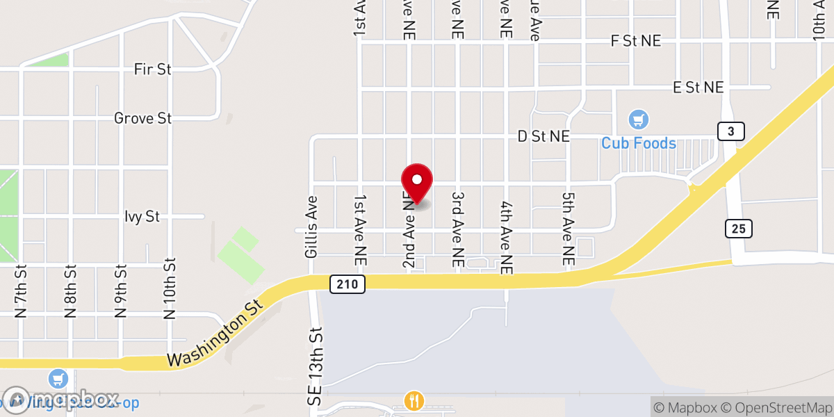 Map showing location of Grace Lutheran Parish
