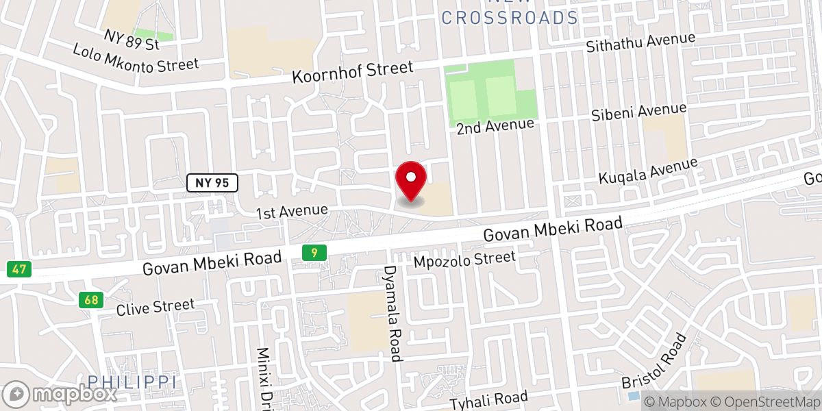 Map showing location of St Mary's Catholic Church