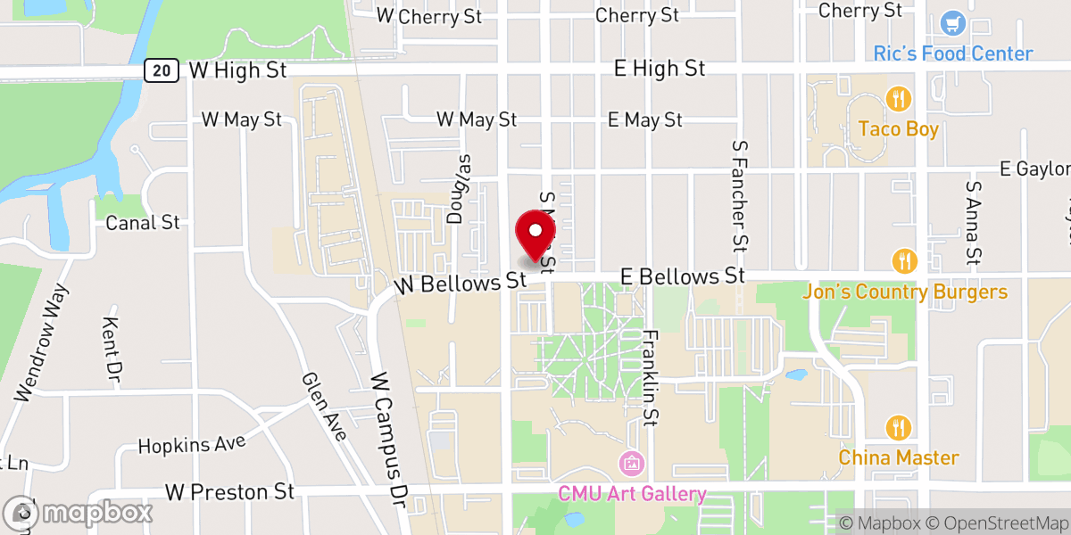 Map showing location of His House Ministries (Men's House)