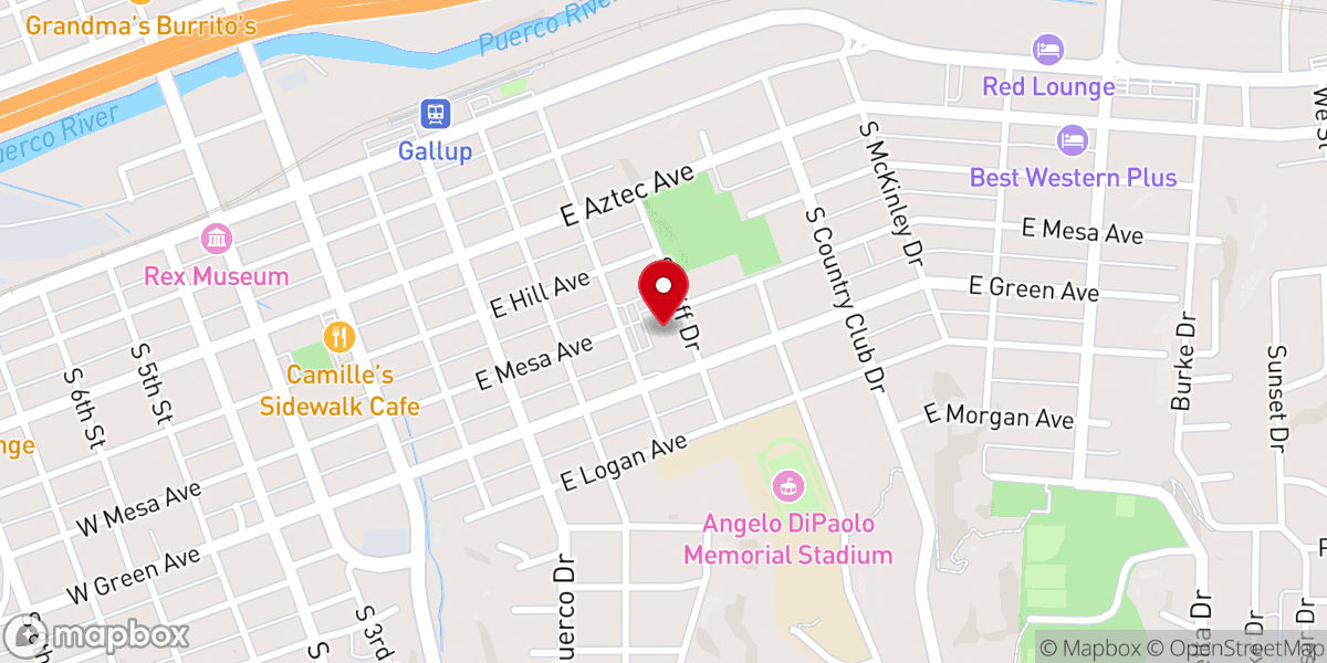 Map showing location of Sacred Heart Catholic School