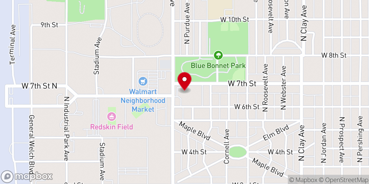 Map showing location of First Southern Baptist Church - Food Distribution Center