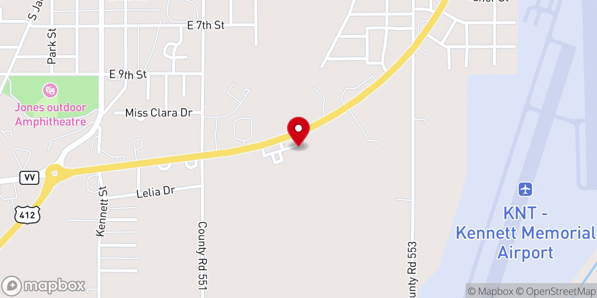 Map showing location of Living Water Baptist Church of Kennett