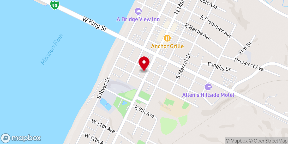 Map showing location of Zion Lutheran Church
