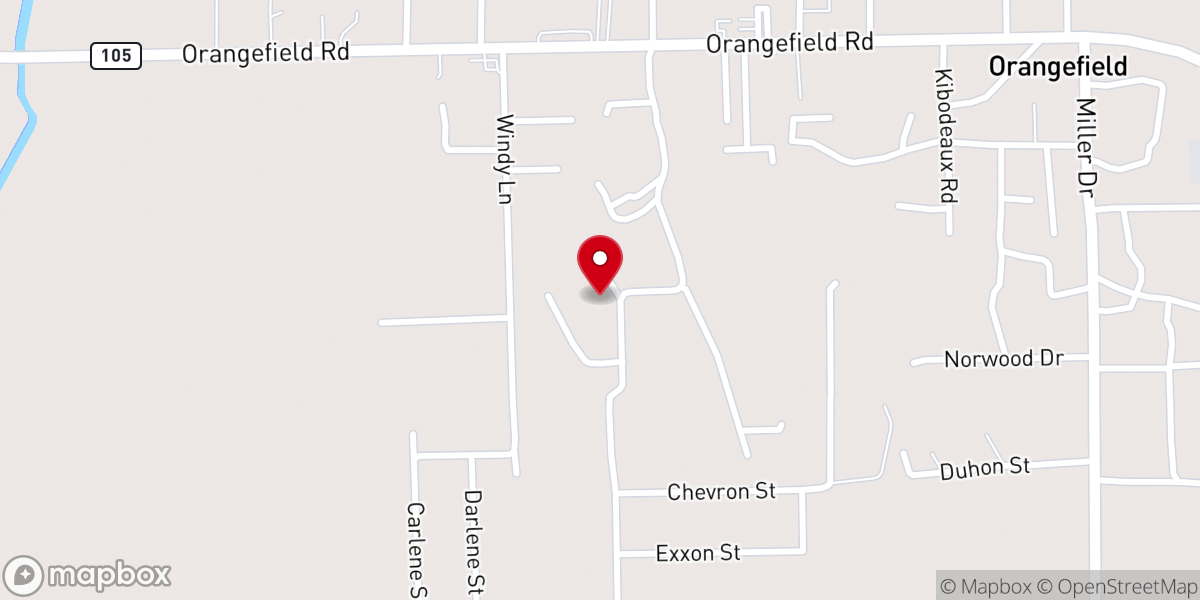 Map showing location of MT Zion Baptist Church of Orange
