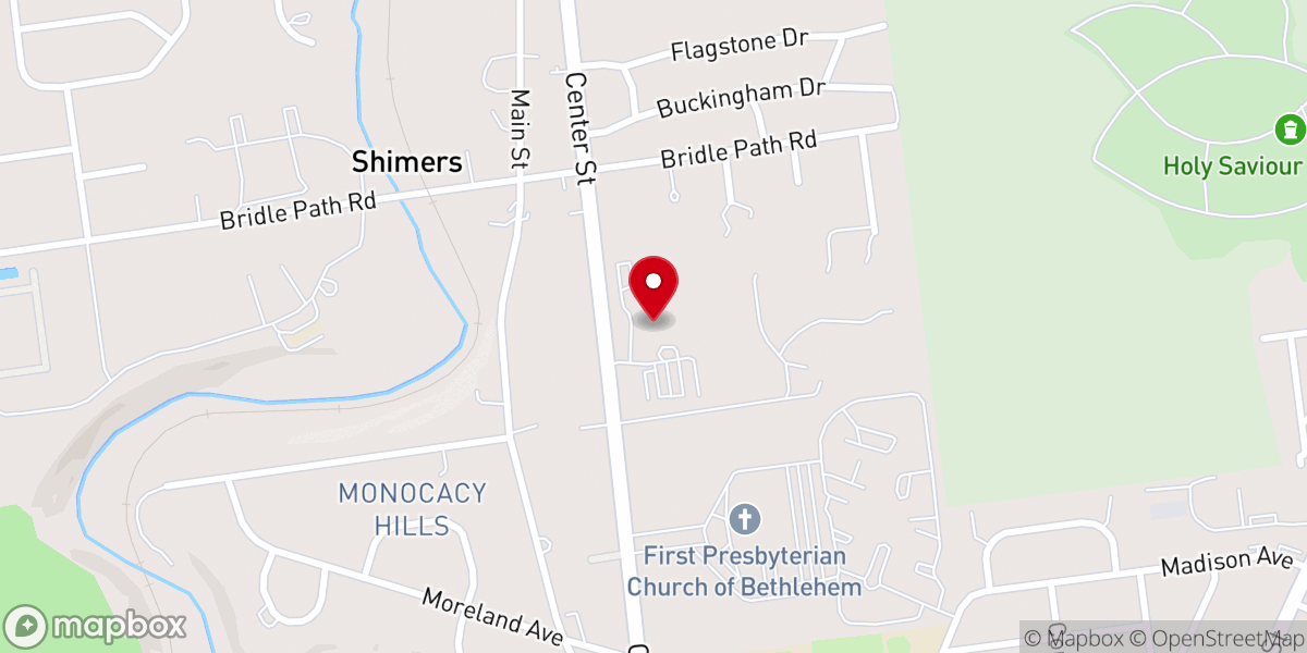 Map showing location of Wesley United Methodist Church