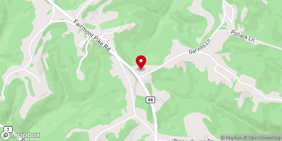 Map showing location of First Church-God Anderson In