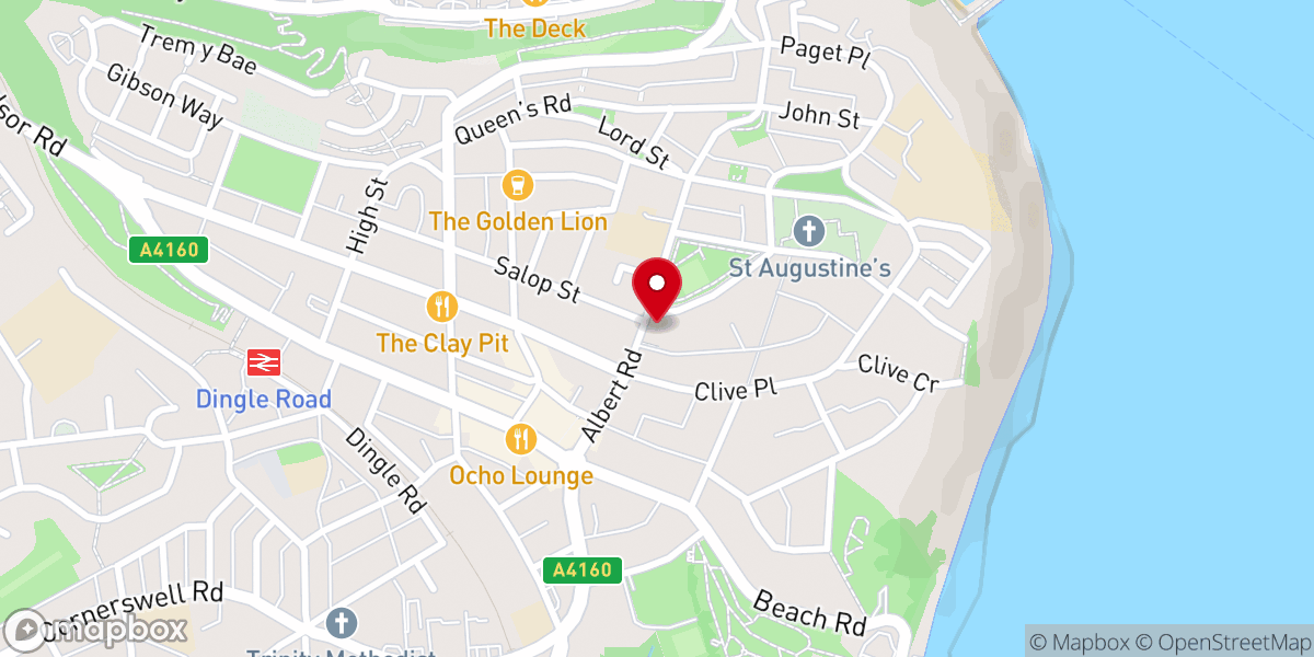 Map showing location of Albert Road Methodist Church & Community Centre