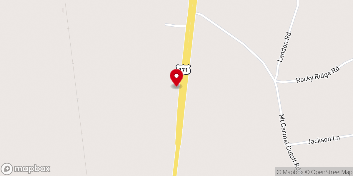 Map showing location of Bright Star Baptist Church