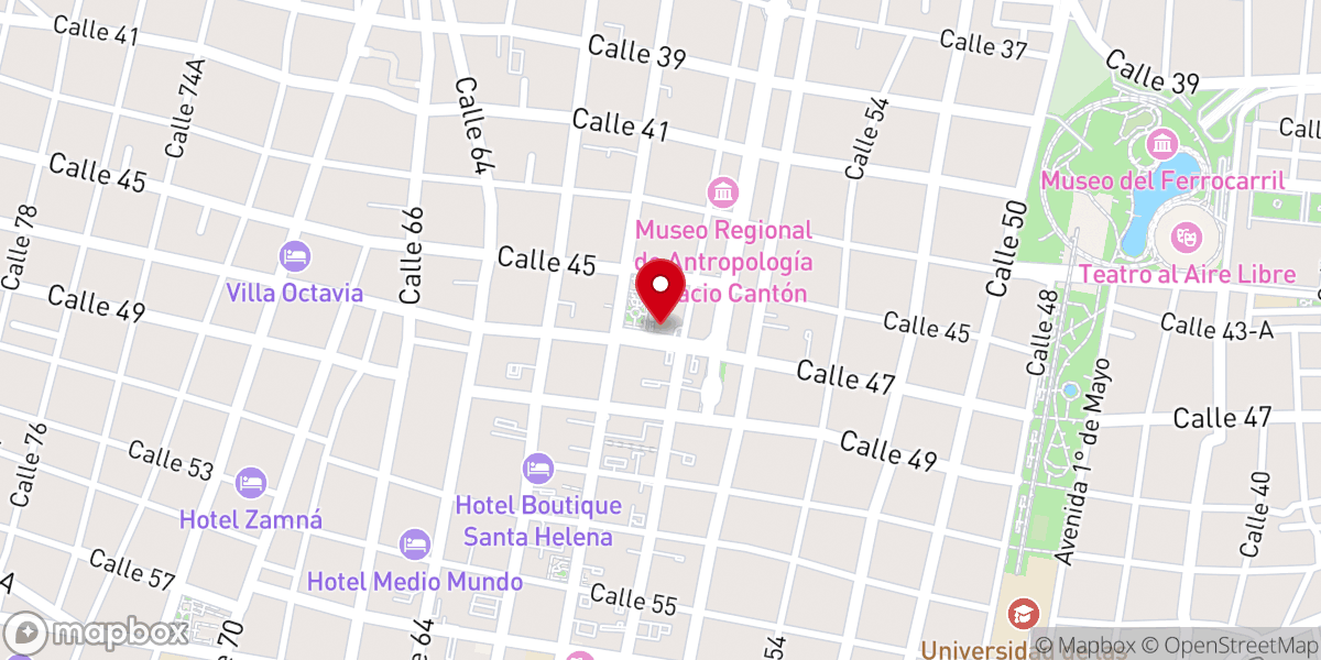 Map showing location of Mercado de Santa Ana