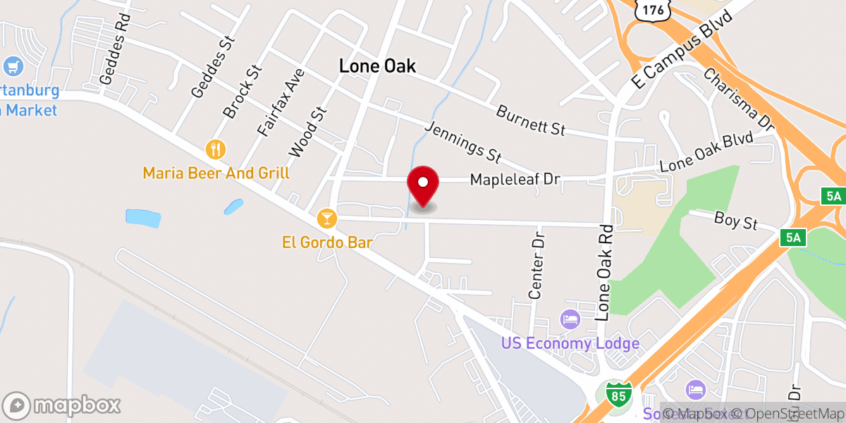 Map showing location of ROSE OF SHARON BAPTIST CHURCH