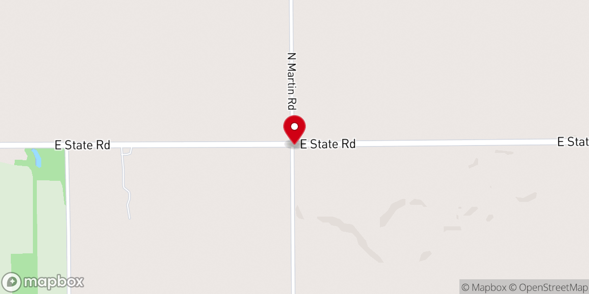 Map showing location of Martin Corners