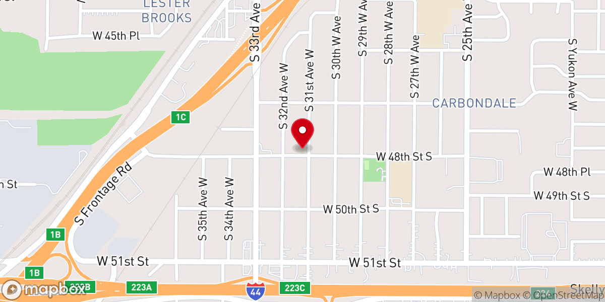 Map showing location of Praise Center