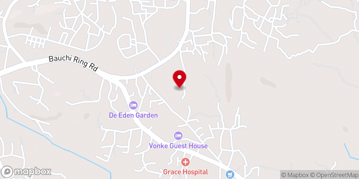 Map showing location of Beulah Baptist Church Jos