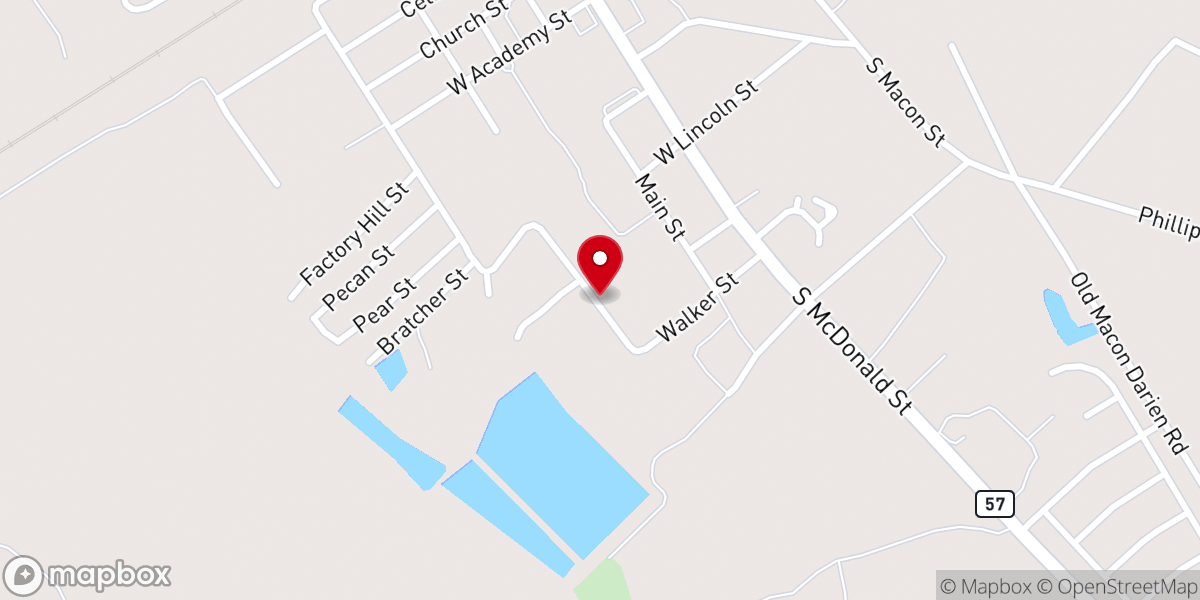 Map showing location of St John's Church