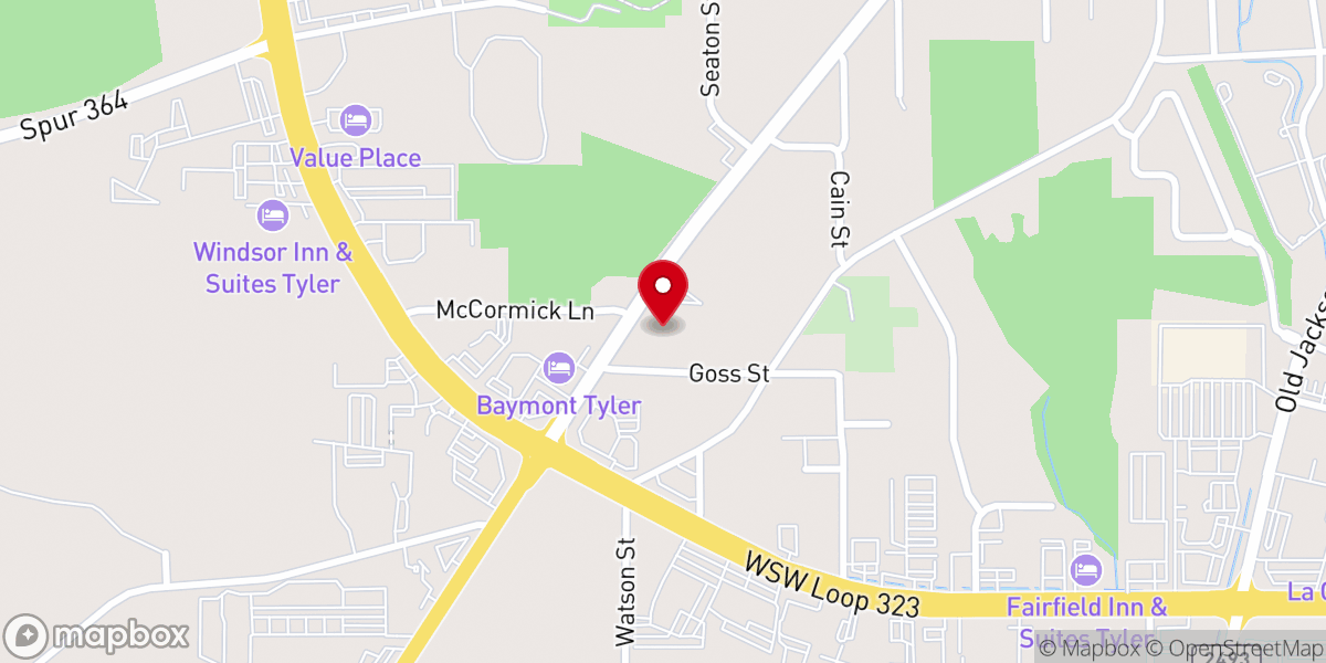 Map showing location of St Louis Baptist Church