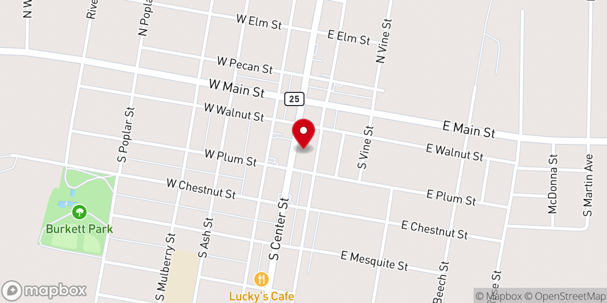 Map showing location of First United Methodist Church