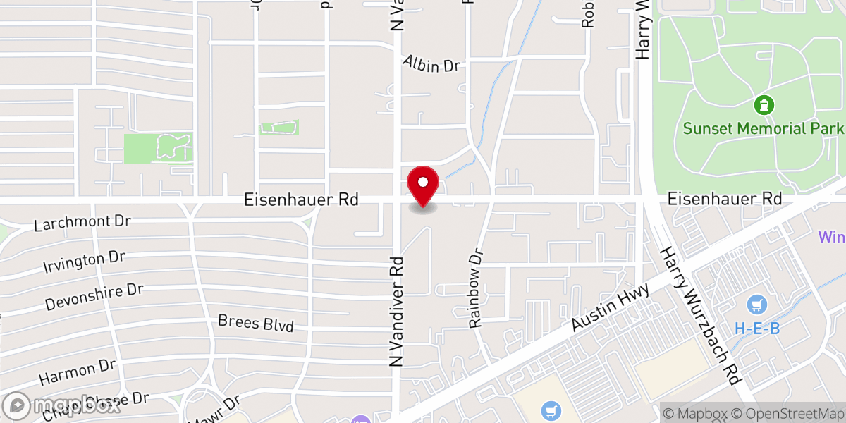 Map showing location of San Antonio Friends Meeting (Quaker)