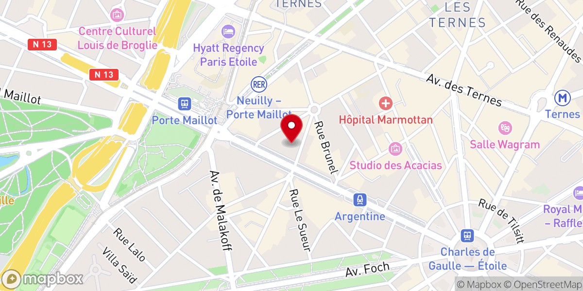 Map showing location of Église protestante unie de l'Étoile