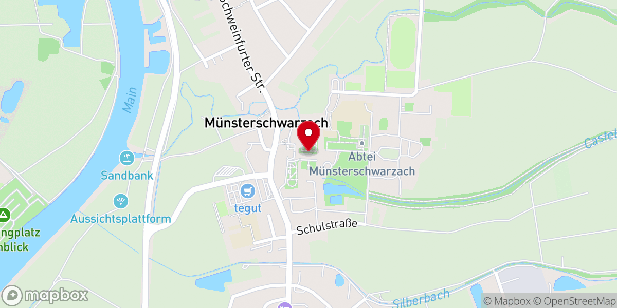 Map showing location of Abtei Münsterschwarzach