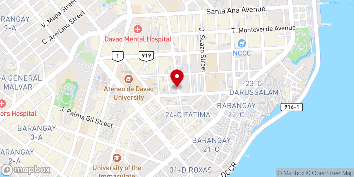Map showing location of Bible Baptist Church