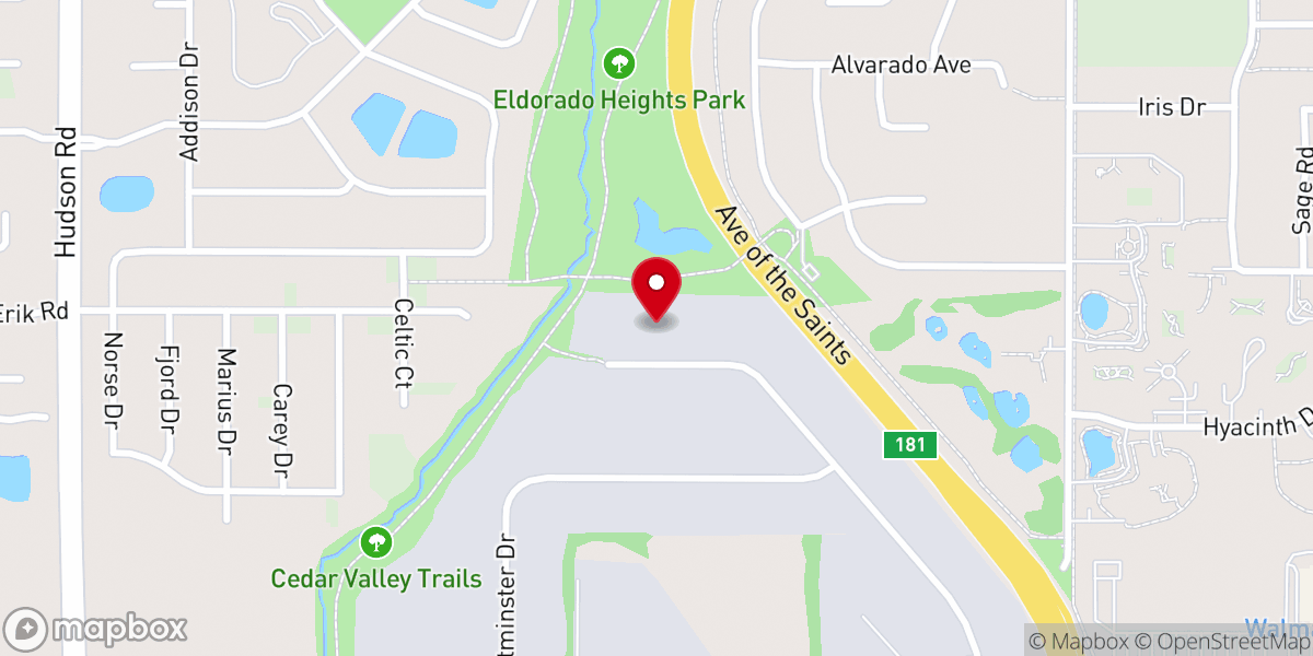Map showing location of Prairie Lakes Church - Central Office