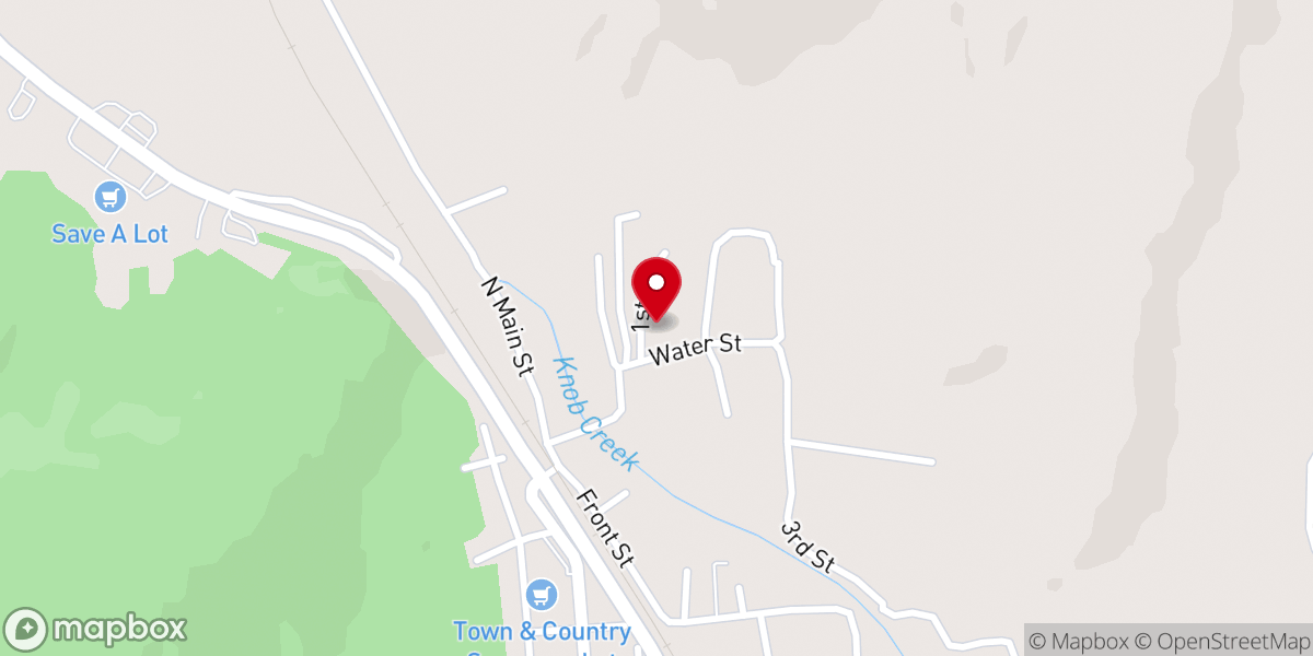 Map showing location of Bethany Baptist Church