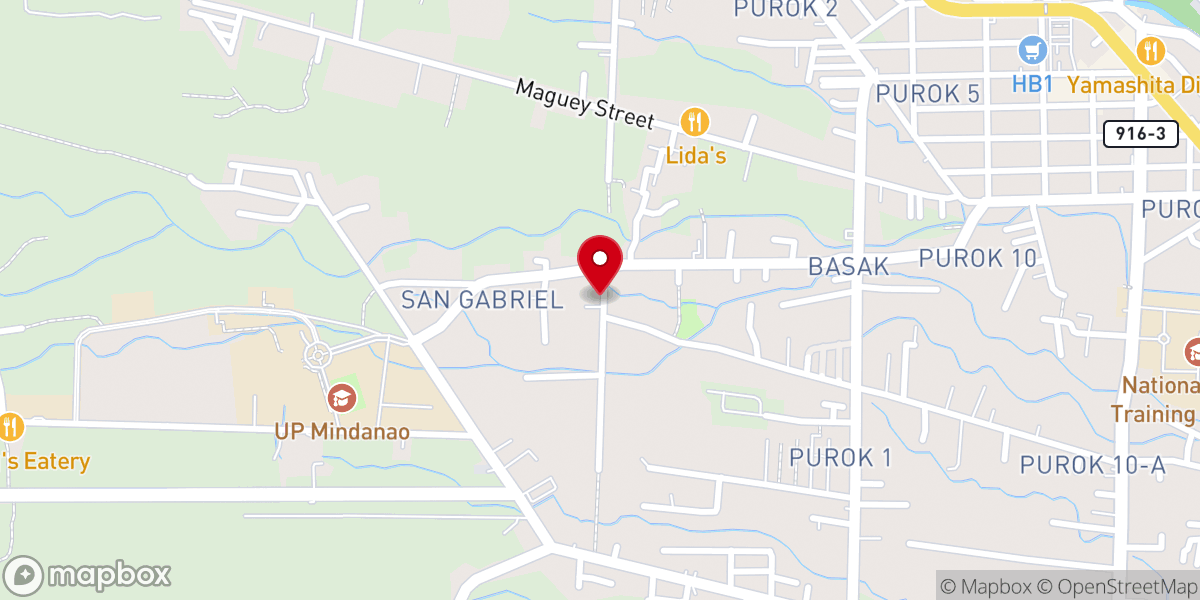 Map showing location of Mintal Berean Bible Baptist Church
