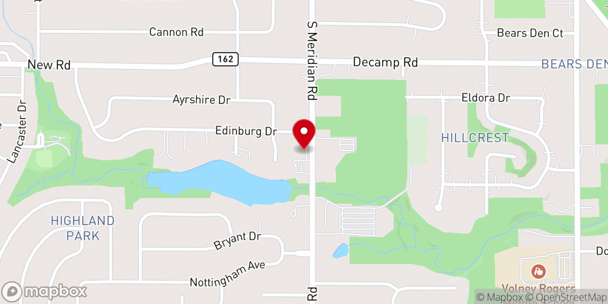 Map showing location of Wedgewood Park Evangelical Church