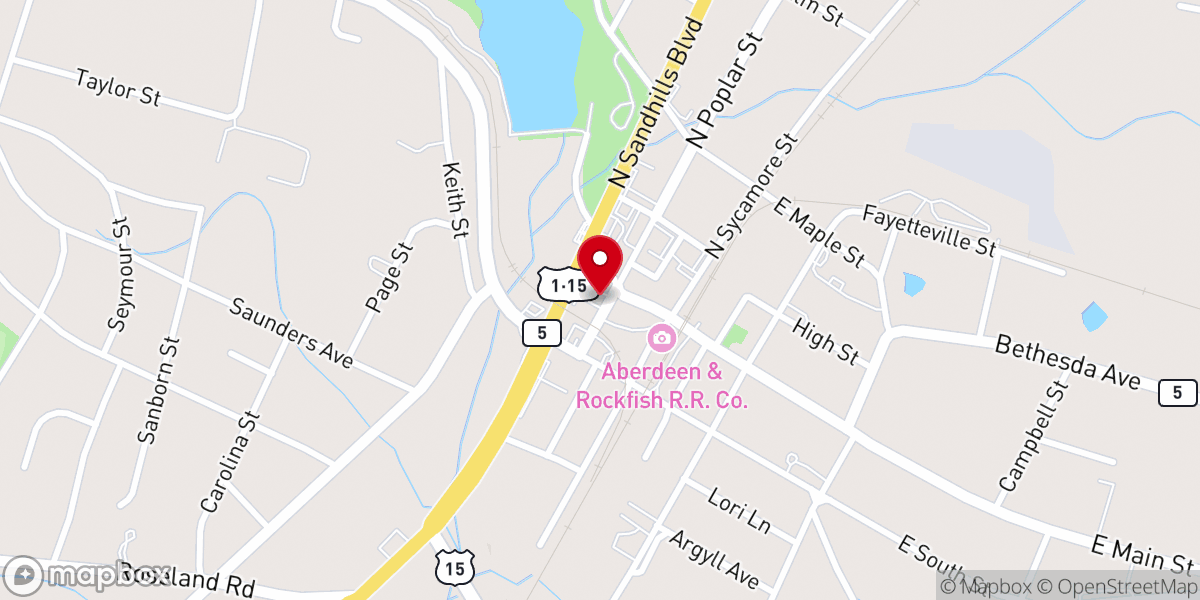 Map showing location of Page Memorial United Methodist