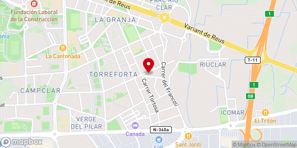 Map showing location of Iglesia de San José Obrero