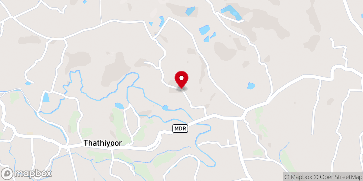 Map showing location of Jehovah Pentecostal Church Thathiyoor