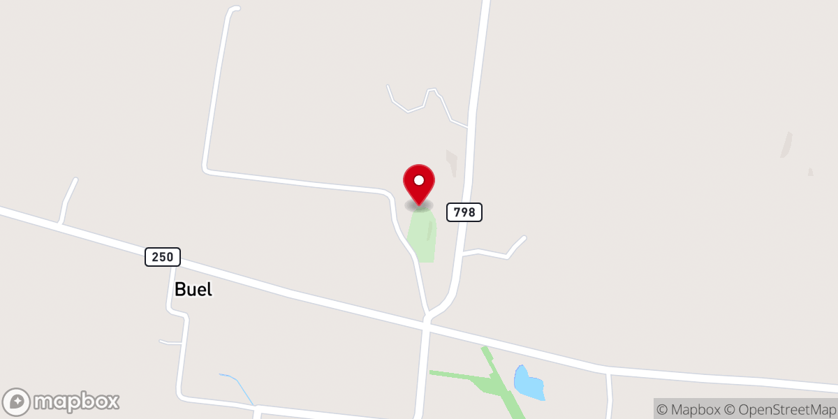 Map showing location of Pleasant Hope Church