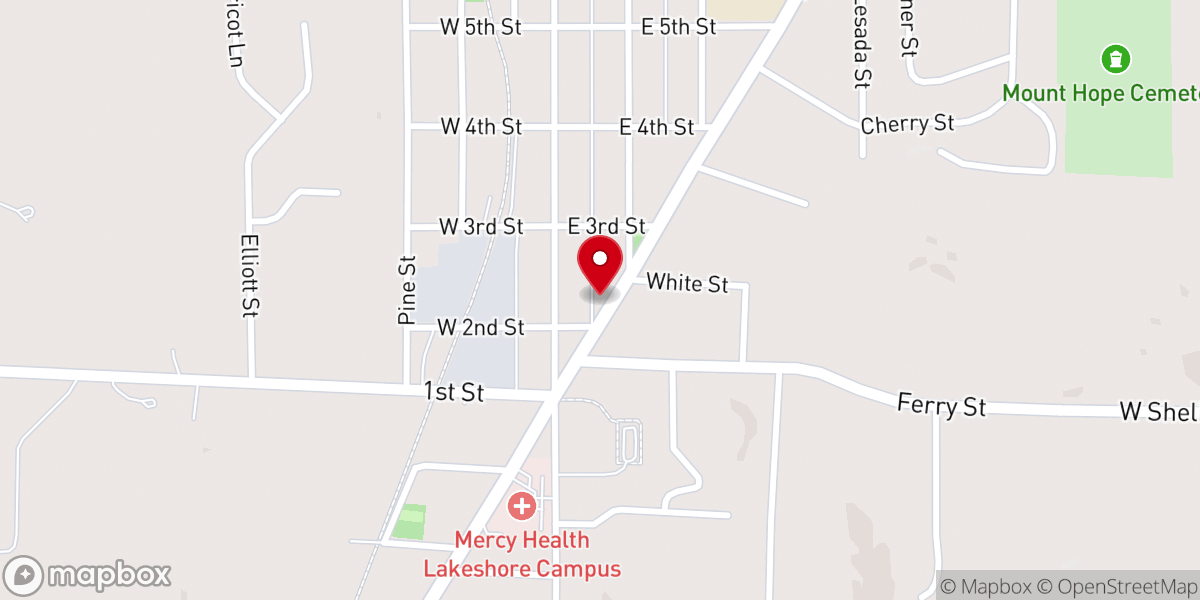 Map showing location of The Ladder Community Center