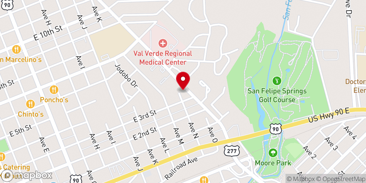 Map showing location of Del Rio Potter's House Christian Church