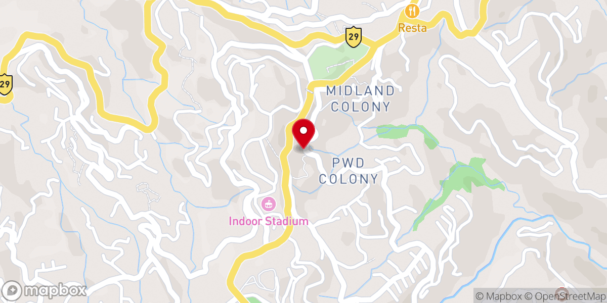 Map showing location of Kohima Lotha Assembly of God church