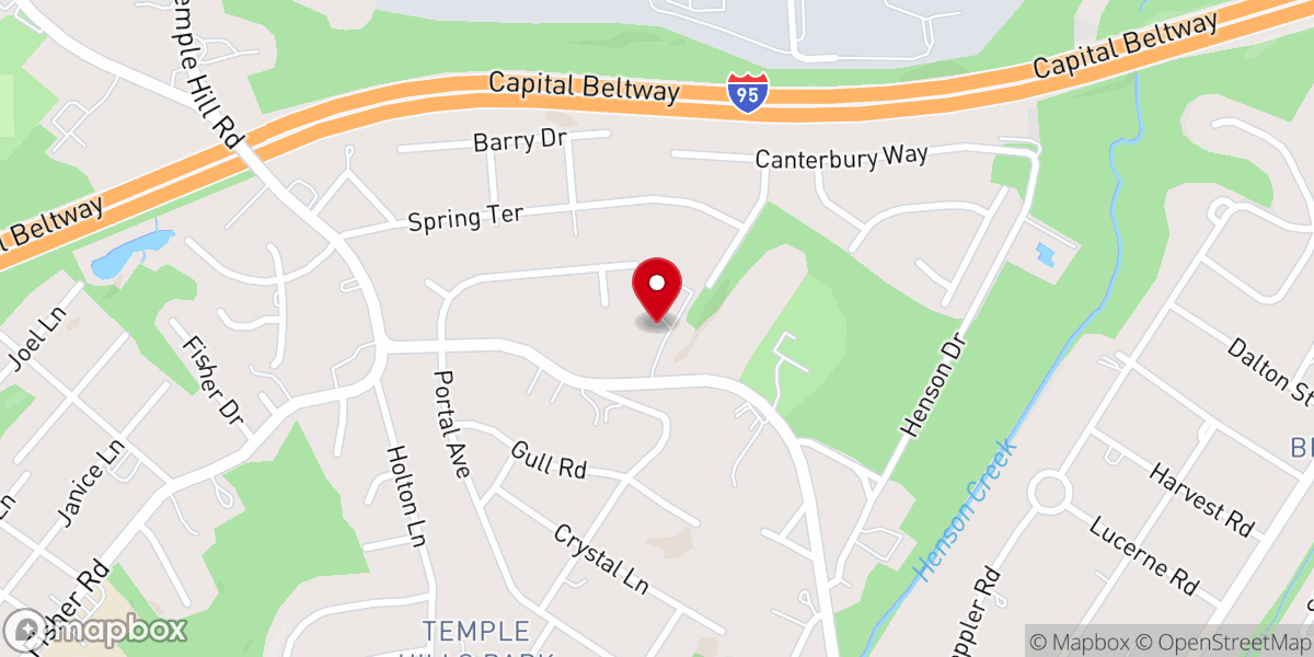 Map showing location of Enon Baptist Church