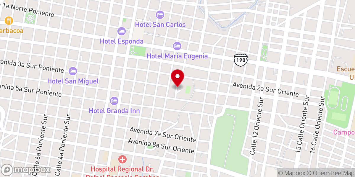 Map showing location of Parroquia de San Roque y San Bartolomé Apóstol