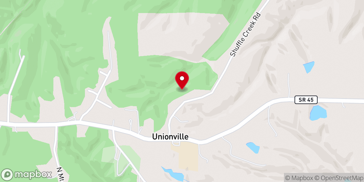Map showing location of Locust Grove Church