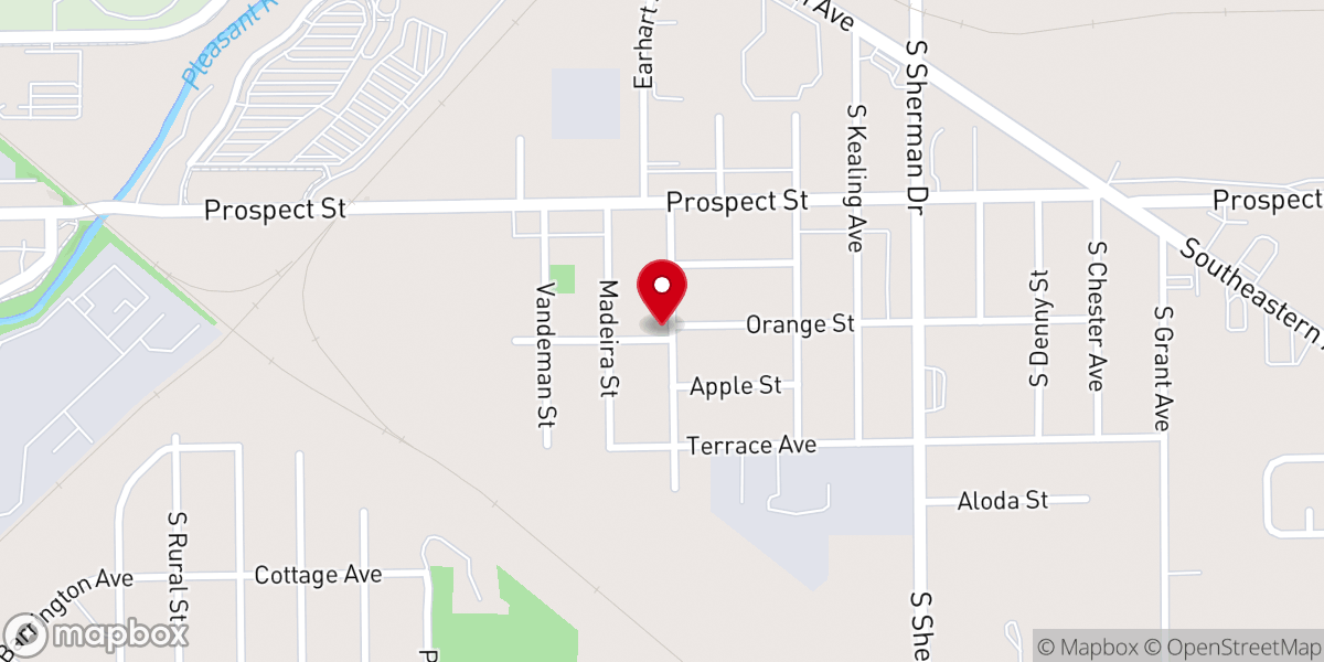 Map showing location of Penick Chapel AME Zion Church