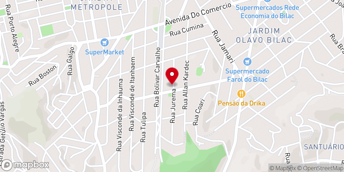 Map showing location of Primeira IGREJA BATISTA em JARDIM OLAVO BILAC