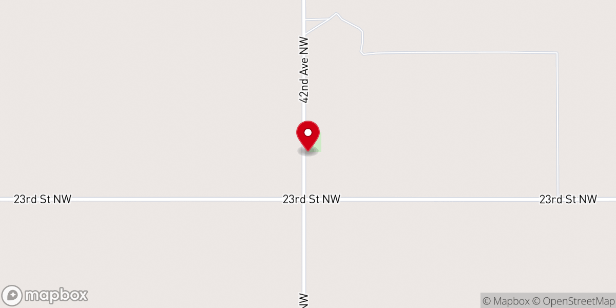 Map showing location of St. Paul's Lutheran Church, Douglas, ND