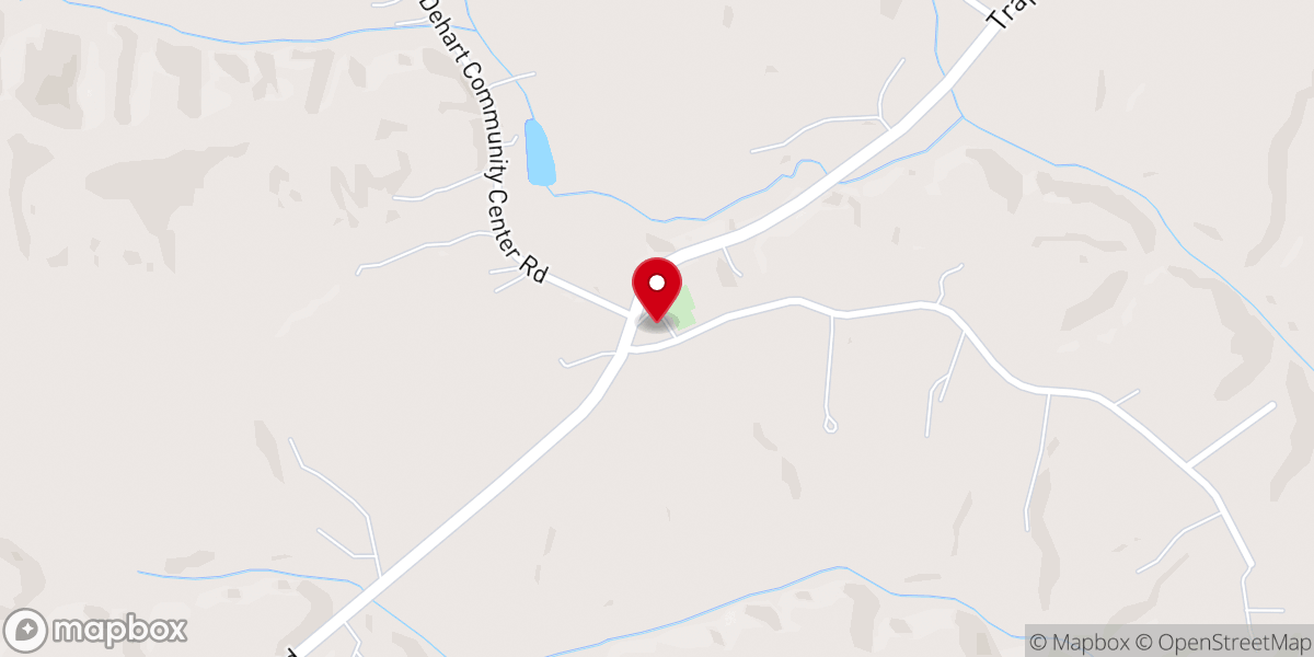 Map showing location of Maple Grove Baptist Church