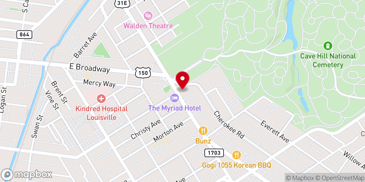 Map showing location of Church of the Advent
