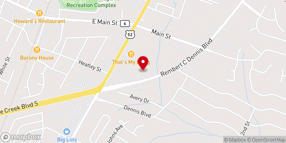 Map showing location of Pointe North Church