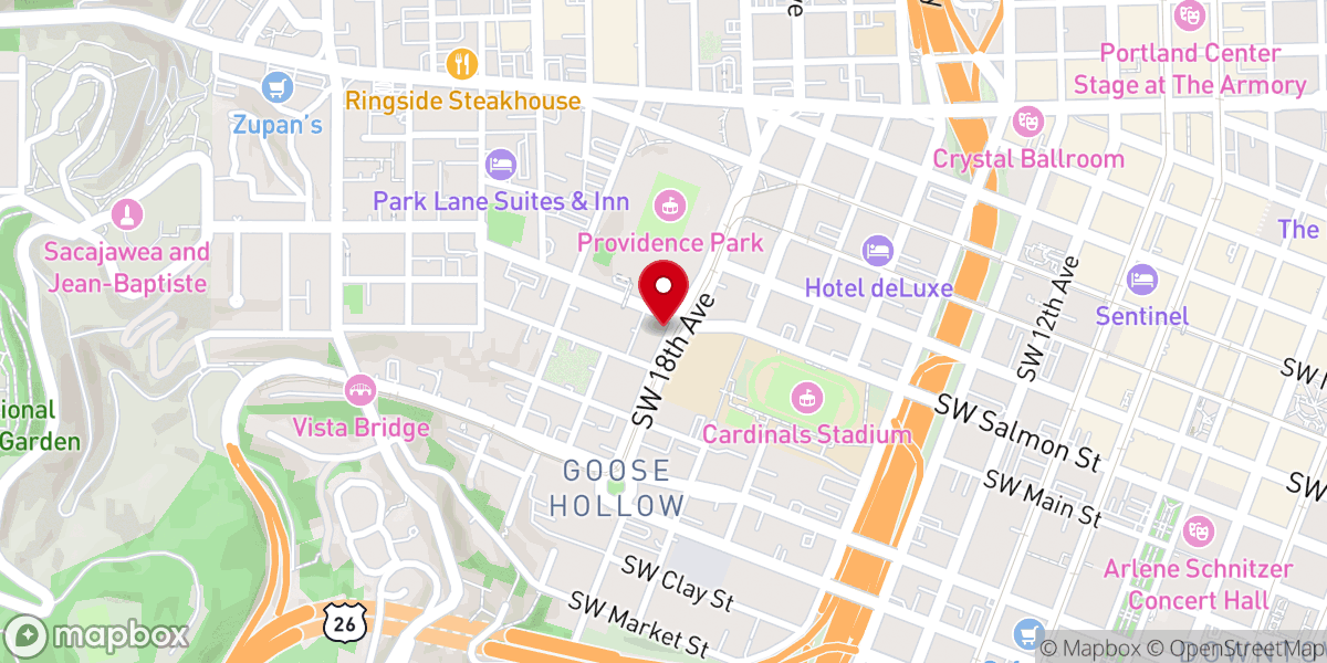 Map showing location of Intown Church