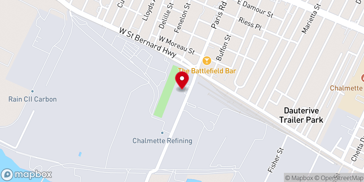 Map showing location of St. Bernard Sheriff's Office Prison