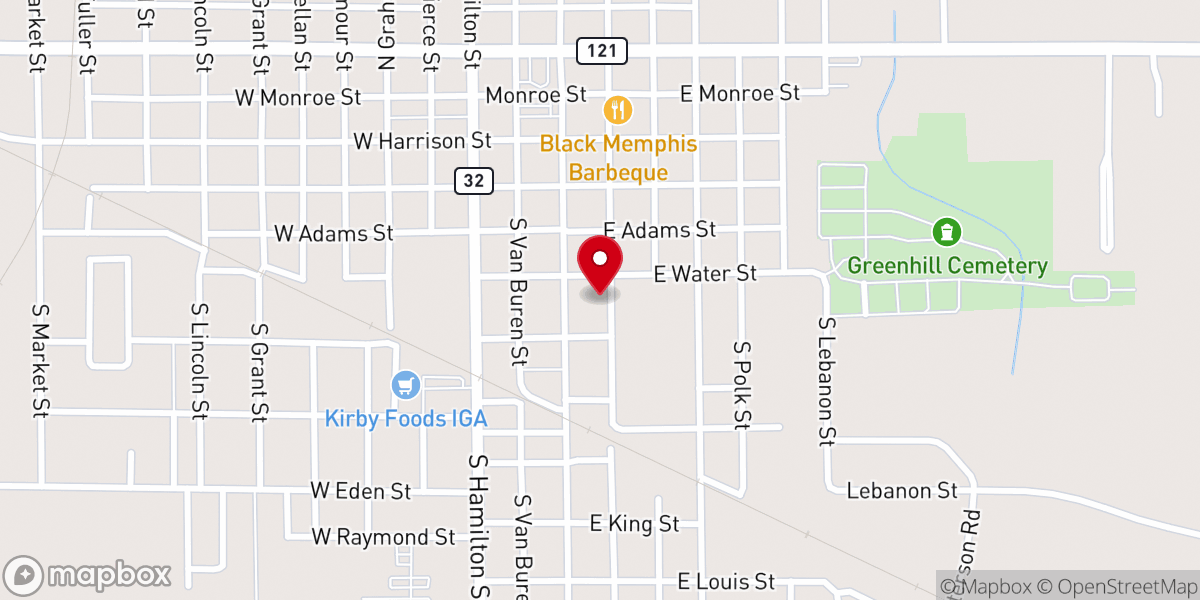 Map showing location of New Beginnings Apostolic Church